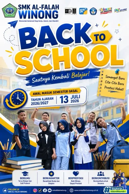 Sambut Tahun Ajaran 2026/2027, SMK Al-Falah Winong Siap Kembali Belajar